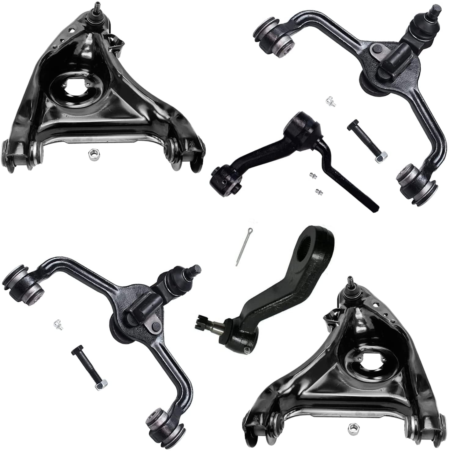 Detroitaxle Front Upper Lower Control Arms + Pitman Idler Arms
