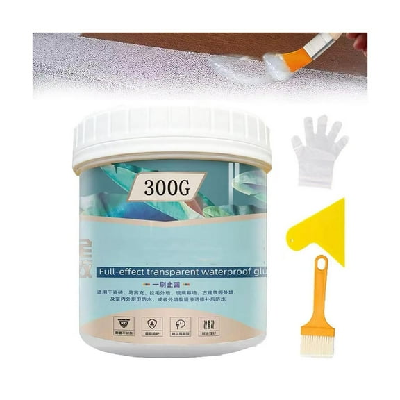 Detroitrain Transparent Waterproofing Glue, Detroitrain Polyurethane Waterproof Coating, Agent Roofs, Walls, Garden, Bathroom, Kitchen 1PCS