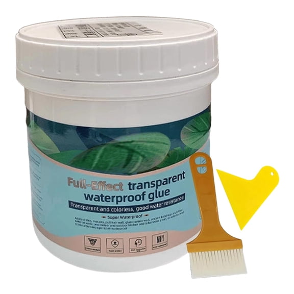 Detroitrain Transparent Waterproofing Polyurethane Coating Agent, For Roofs Walls Garden Bathroom Kitchen, 500ml (White)