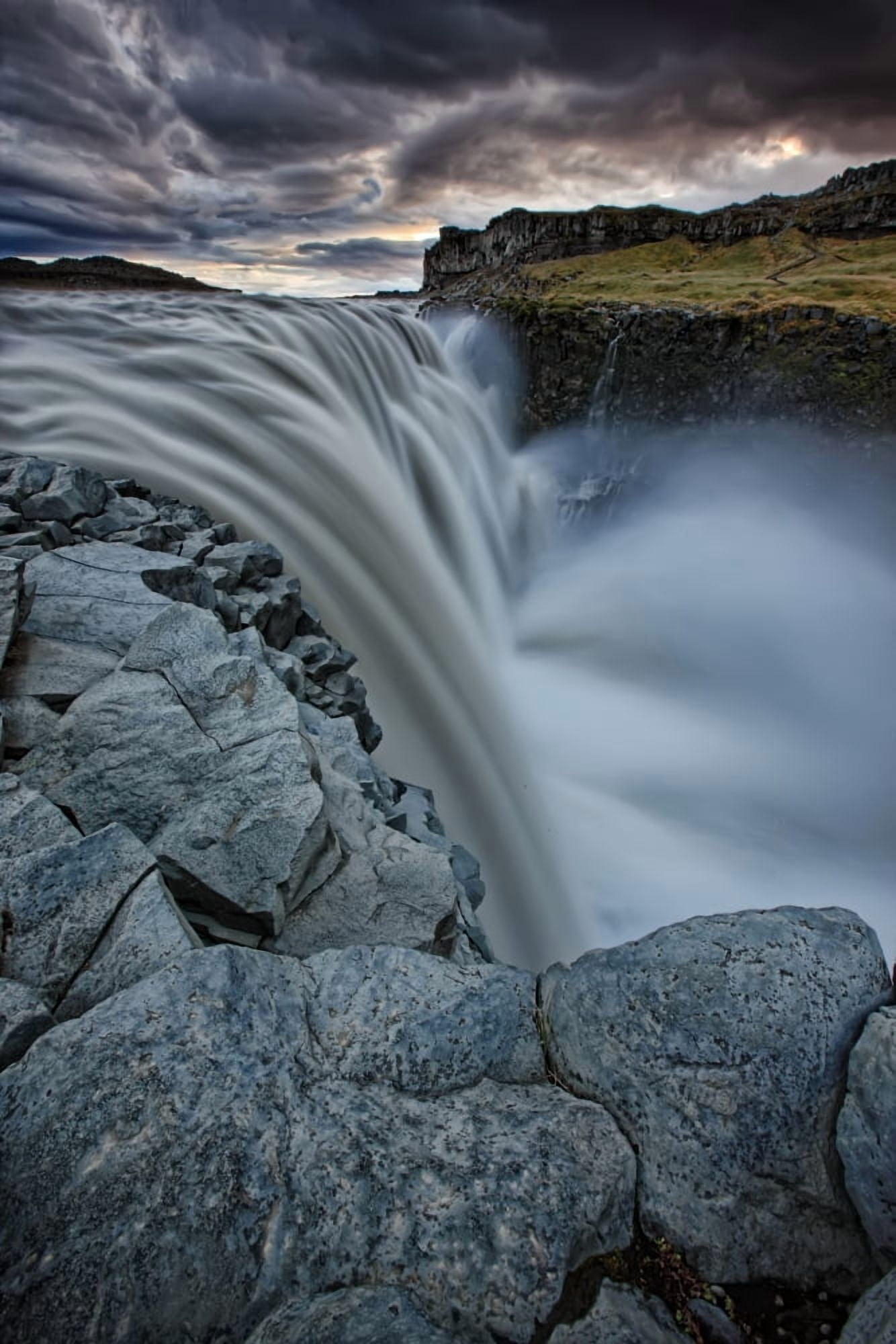 Dettifoss Europes Largest Waterfall Iceland Canvas Art - Robert Postma Design Pics (11 x 17)