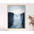 Waterfall Only Dettifoss Iceland Art Print, Powerful Waterfall, Basalt Cliffs Poster ...