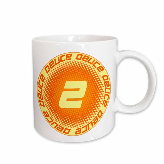 3drose, Deuce 2 Disc Golf Graphic Design Using the Number 2 and Deuce Text, 11oz Mug