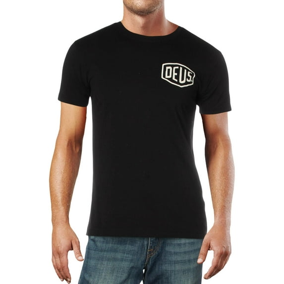 Deus Ex Machina Mens Venice Address Cotton Graphic Logo T-Shirt