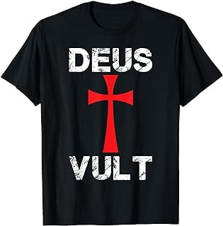 T-shirt Deus Vult - Croix Des Templiers Et Croix De Jérusalem - Coupe Classique Et Confortable - 9