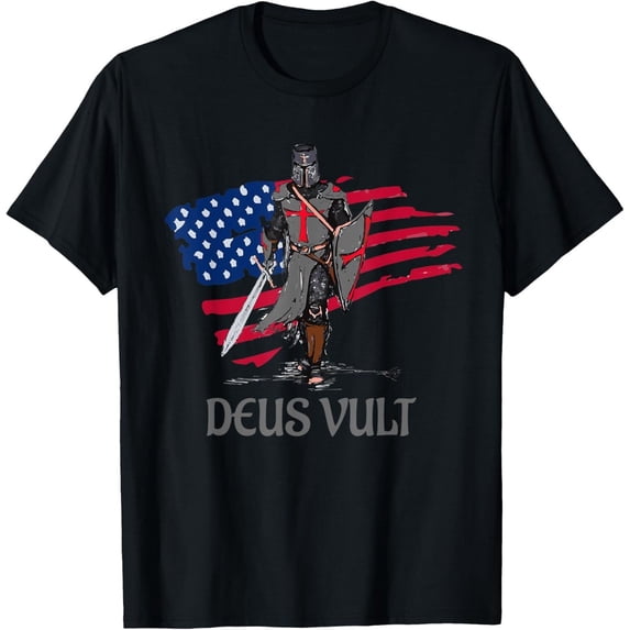 Deus Vult Crusader God Wills It Made In US Distressed Versatile Look ...