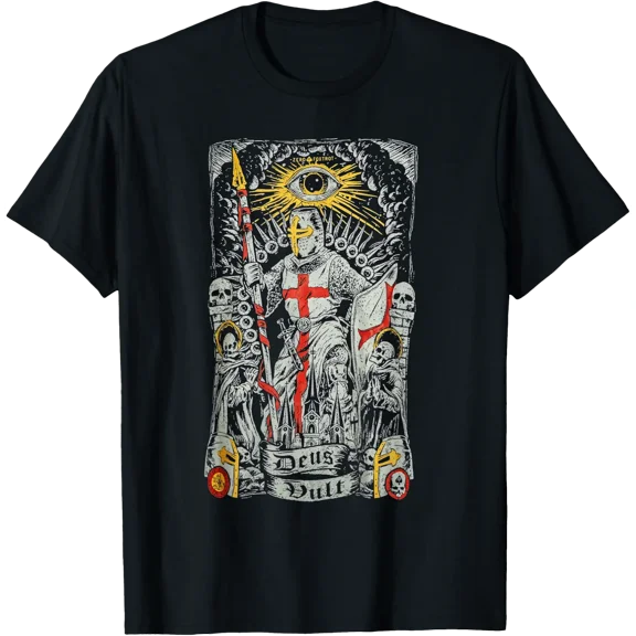 Deus Vult Knights Templar Crusader Christian T Shirt Size S-5XL