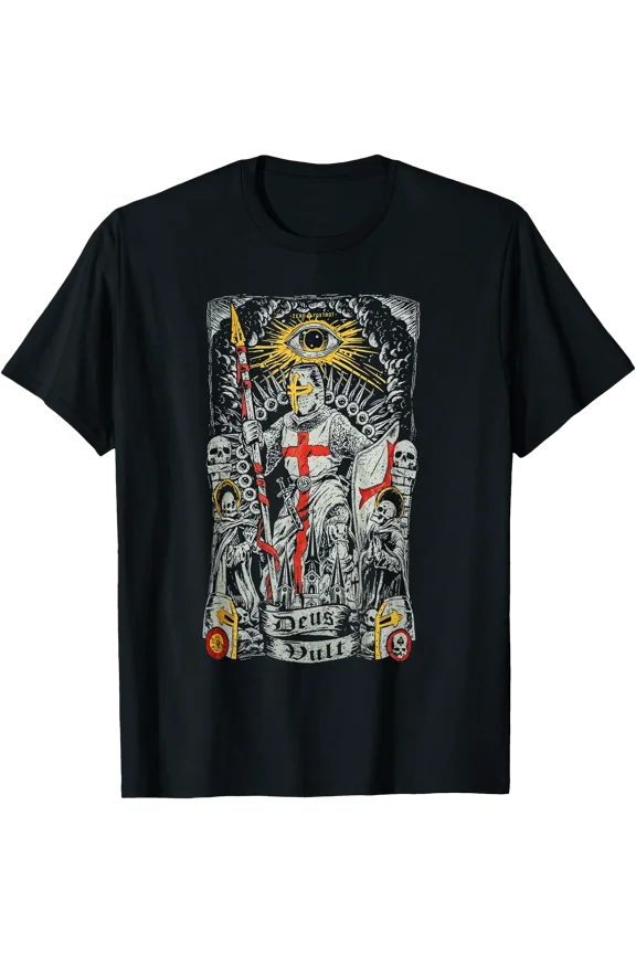 Deus Vult Knights Templar Crusades T-Shirt, Vintage Birthday Gift