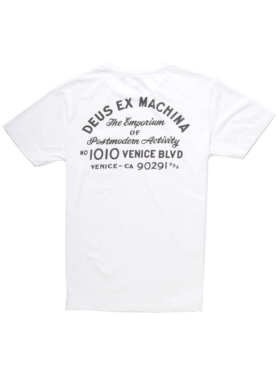 Deus ex machina Mens Venice Address T-Shirt White DMS41065A