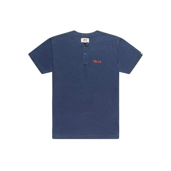 Deus ex machina Track Indigo Henley Tee Dark Indigo DMS91349