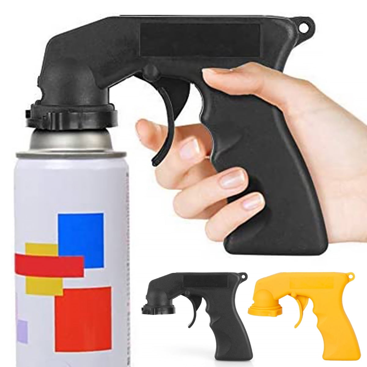 Deuson Paint Care Aerosol Spray Gun Handle Portable Spray Paint Aerosol  Applicator w/ Full Grip Trigger Locking Collar Maintenance Repair Tool Car  Accessories 