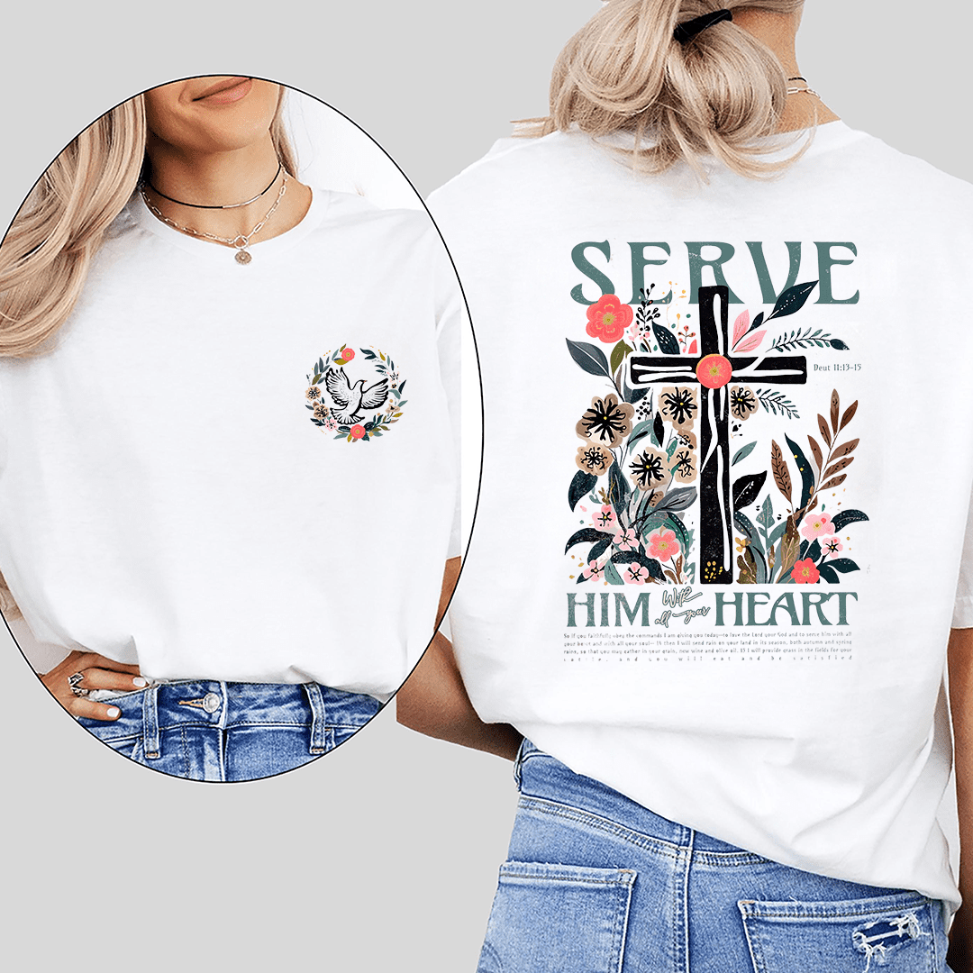 Scripture Tees Deut 11:13 Scripture Print Tshirt Christian Bible Verse Graphic Tees ...