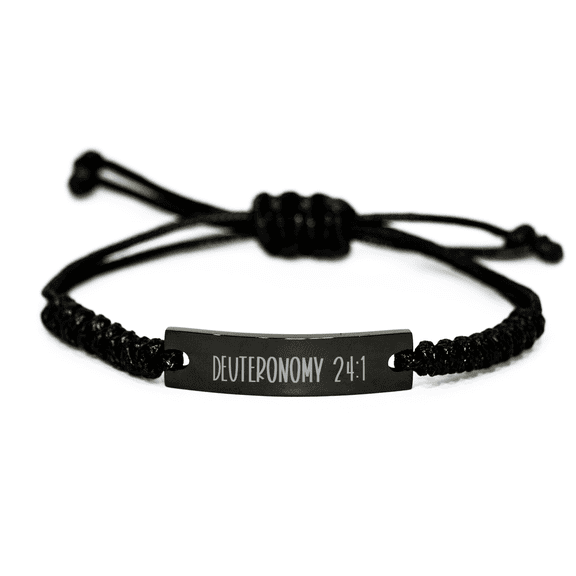 Deuteronomy 24 1 Bracelet Deuteronomy 24:1 Gift Bible Verse Scripture Stainless Steel Bracelet