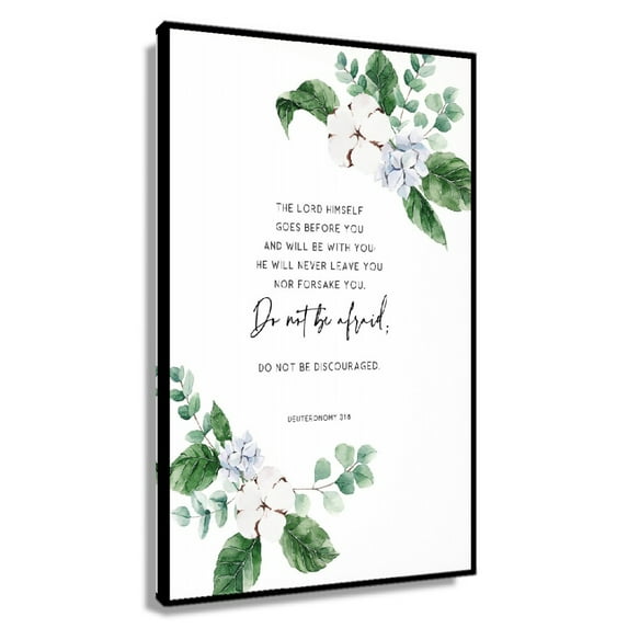 Deuteronomy 31 8 Do Not Be Afraid Bible Verse Wall Art Watercolor Scripture Print Printable Christian Home Decorative Bedroom Wall Panels for Hallway