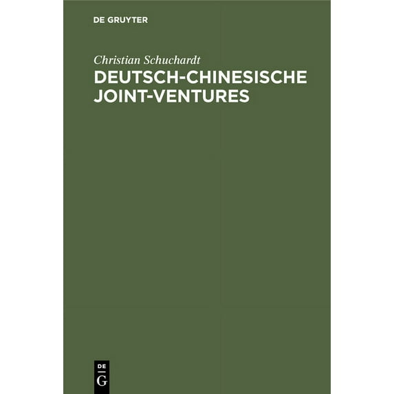 Deutsch-chinesische Joint-ventures, (Hardcover)