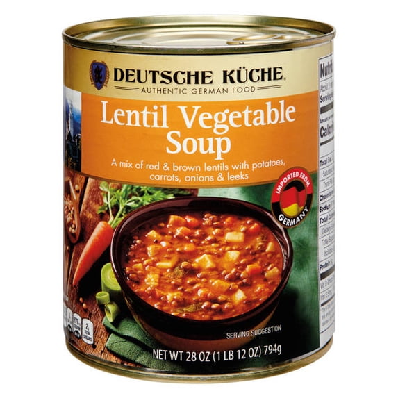 Deutsche Küche Lentil Vegetable Soup, 28 oz - (Pack of 2)