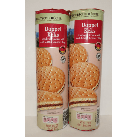 Deutsche Kuche Doppel Keks Sandwich Cookie 17.6oz 500g (2 Rolls)