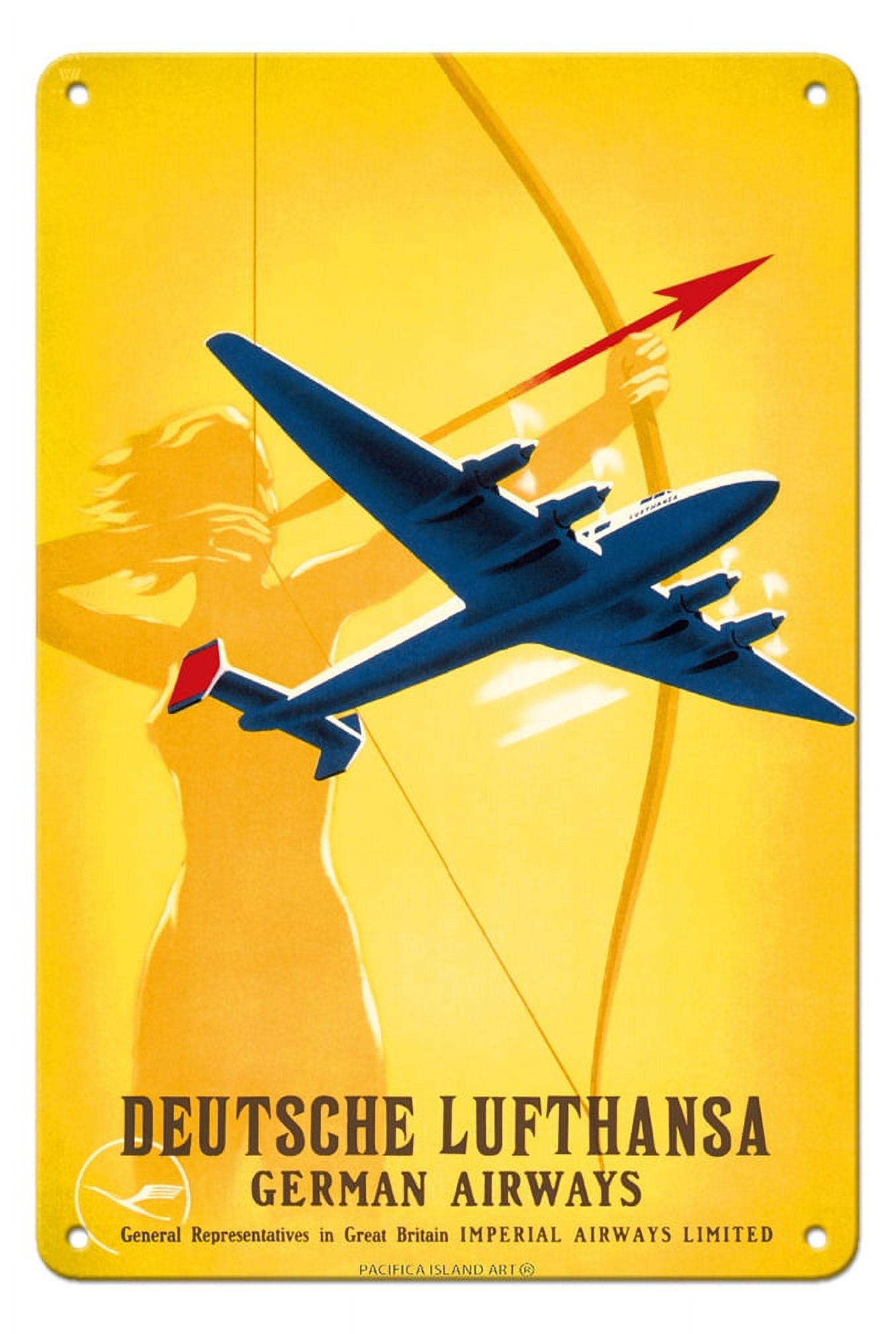 Deutsche Lufthansa German Airways - Female Archer - Vintage
