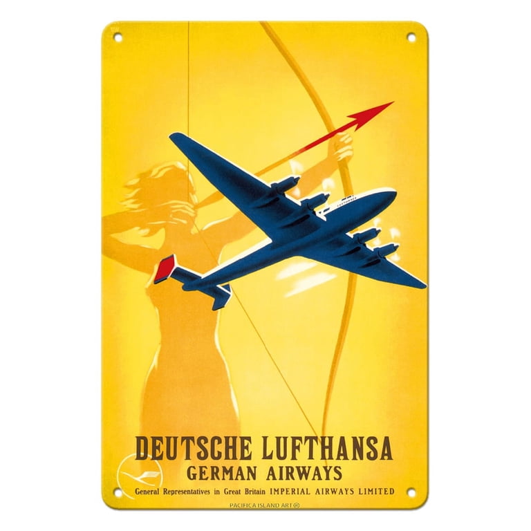 Deutsche Lufthansa German Airways - Female Archer - Vintage