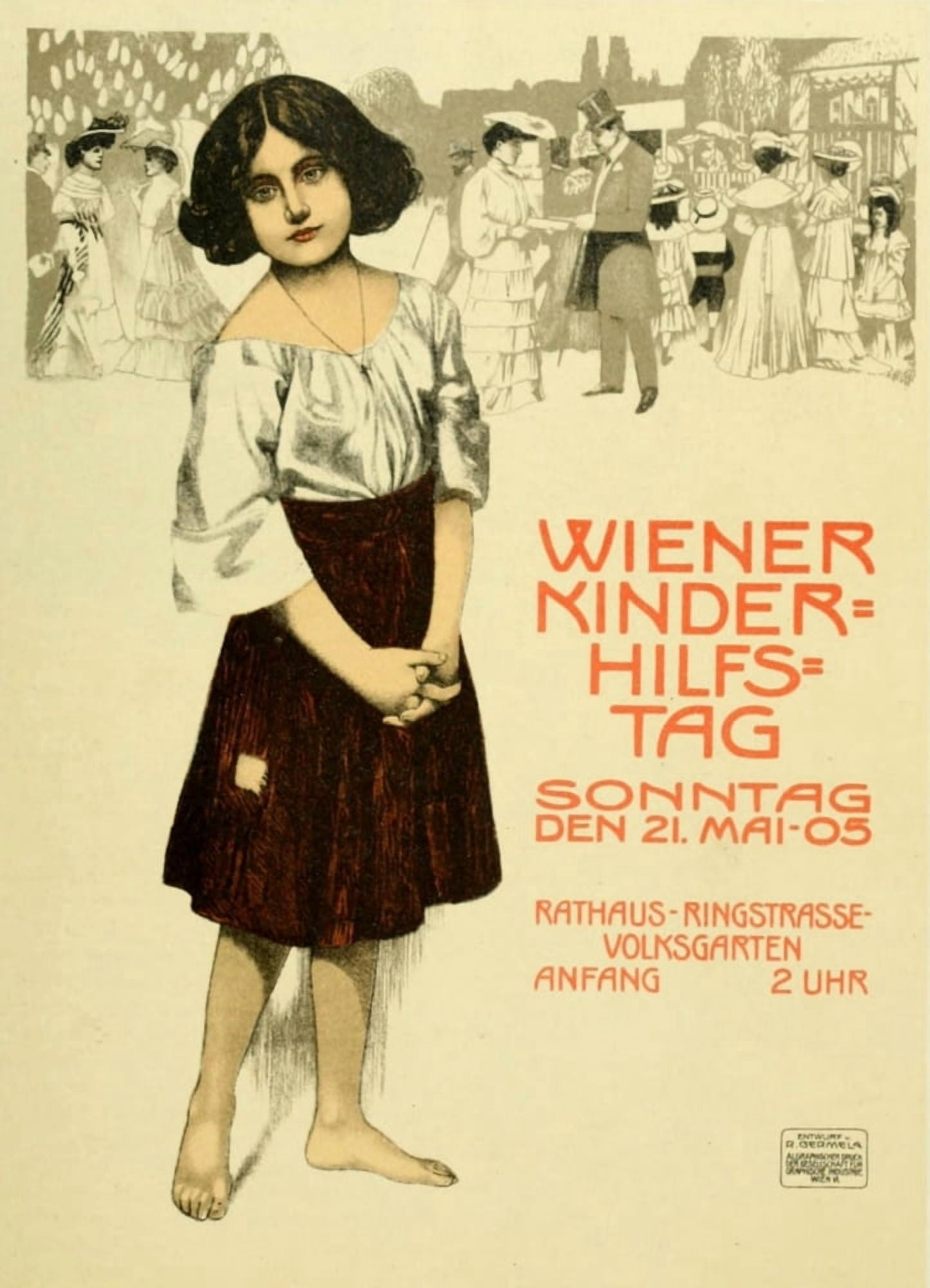 Deutsche kunst und dek 19 1906 Wiener Kinder Canvas Art - Raimund Germela (18 x 24)