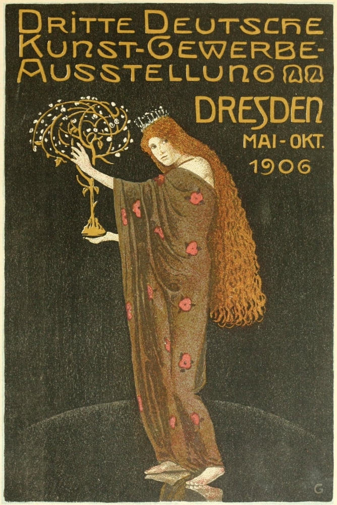 Deutsche kunst und dekoration 18 1906 Dritte Deutsche Canvas Art - Otto Gussman (24 x 36)