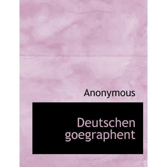Deutschen Goegraphent (Paperback)