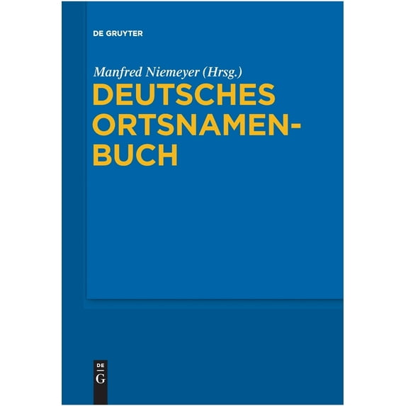 Deutsches Ortsnamenbuch (Paperback)