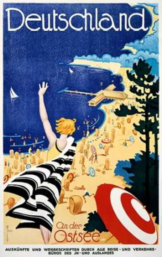 Deutschland An der Ostsee Canvas Art - Leonhard FW Fries (24 x 36)