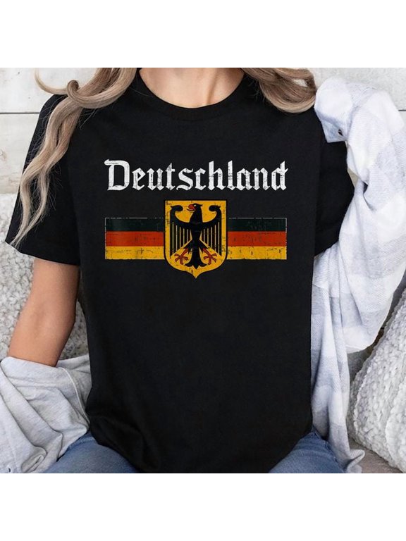 Deutschland Flag Eagle Vintage German Heritage Pride T-Shirt Unisex, Sizes S-5XL, Tbun