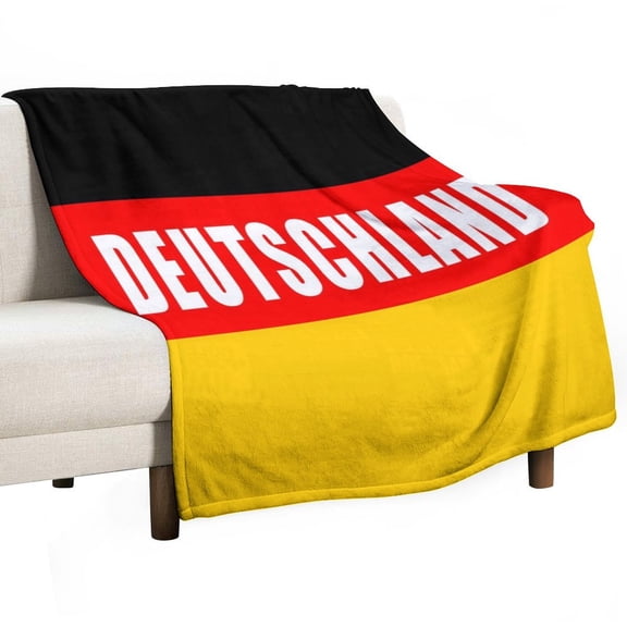 Deutschland Flag Of German Germany Super Soft Blanket Flannel Throw Blanket Flannel Microfiber Blankets for Couch Bed Sofa Fluffy and Warm 60"x80"