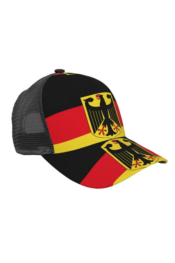 Deutschland Flag Snapback Trucker Hats Baseball Caps Adjustable Mesh Back Ball Caps For Men Women