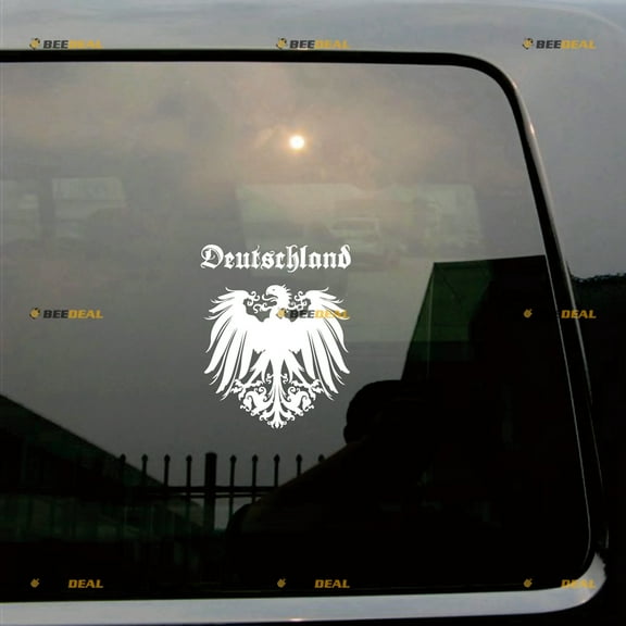 Deutschland Reichsadler 1888-1918 German Empire Army Eagle Sticker Decal Vinyl - White 6" - For Car Boat Laptop Cup No Background Die-cut