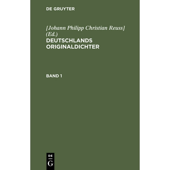 Deutschlands Originaldichter. Band 1, (Hardcover)