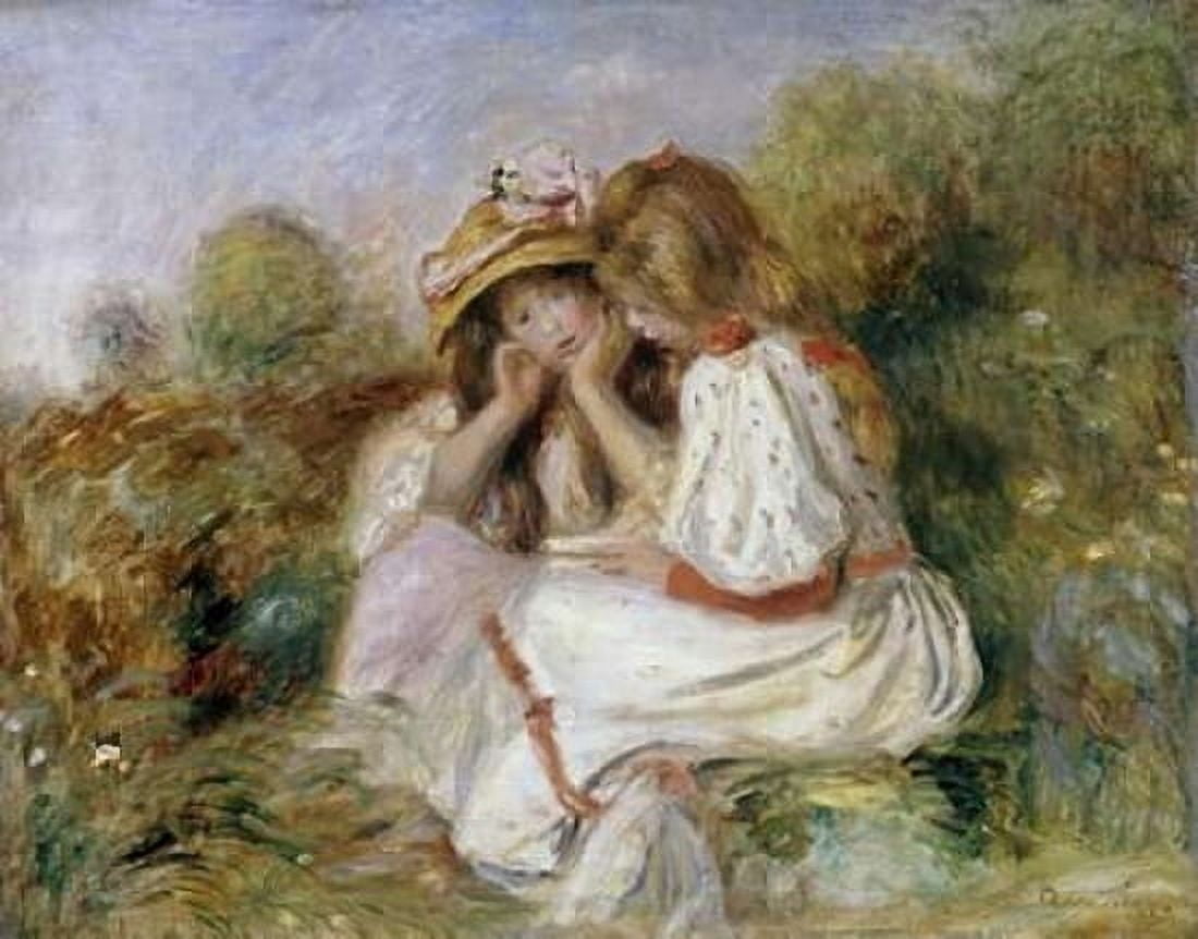 Deux Fillettes Canvas Art - Pierre-Auguste Renoir (22 x 28)