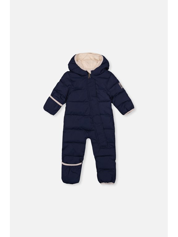 Baby Boy Baby Cloud One Piece Snowsuit Adapted For Car Seats Dark Blue