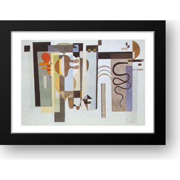 Deux Points Verts, c.1935 24x20 Framed Art Print by Kandinsky, Wassily