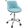 thumbnail image 1 of DevLon NorthWest Salon Nail Pedicure Manicure Medical Adjustable Swivel Rolling Stool Turquoise, 1 of 7
