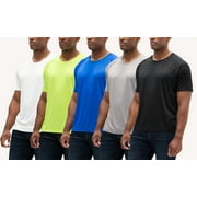 DevOps Workout T-Shirts Short Sleeve UPF 50+ Moisture Wicking Dry Fit T-Shirt, 5 Count (Men's)