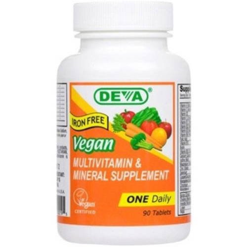 Deva Multivitamin without Iron, Vegan , 90 CT