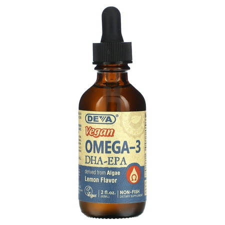 Deva Omega-3 DHA-EPA Liquid, Lemon, 2 Fl Oz