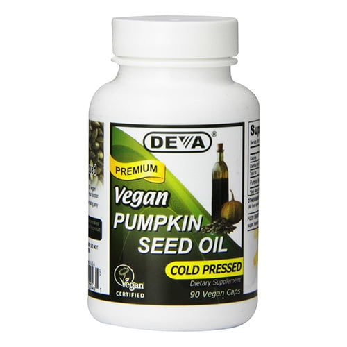 Deva Nutrition Premium Cold Pressed Pumpkin Vegan Seed Oil Capsules - 90 Ea