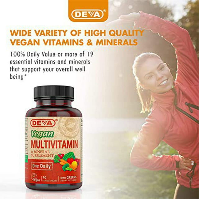 Deva Nutrition Vegan Multivitamin & Mineral One Daily with Greens