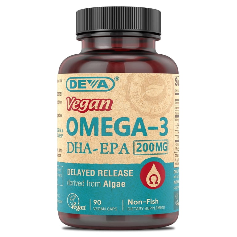 Deva Nutrition Vegan Omega 3 DHA-EPA Capsules, 90 Ea - Walmart.com