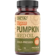 DEVA Nutrition Vegan Pumpkin Seed Oil 500 mg, Cold-Pressed & Unrefined - 90 Capsules, 1-Pack