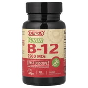 Deva Vegan Vitamins Sublingual B12 - 2500 mcg - 90 Tablets