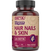 Deva Vegan Hair Nails & Skin with Biotin, 90 Tablets