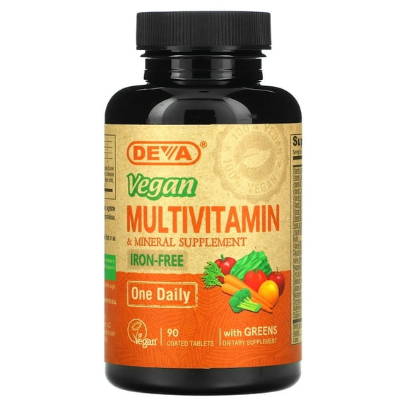 Deva Vegan Multivitamin and Mineral Supplement Iron Free - 90 Tablets