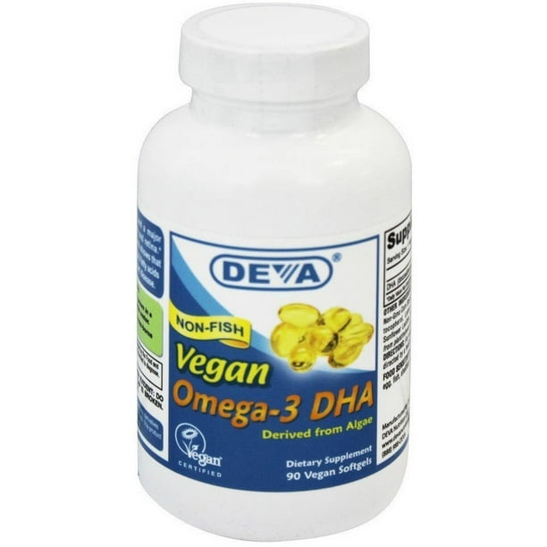Deva Vegan Omega3 DHA Derived from Algae, 200mg, 90ct