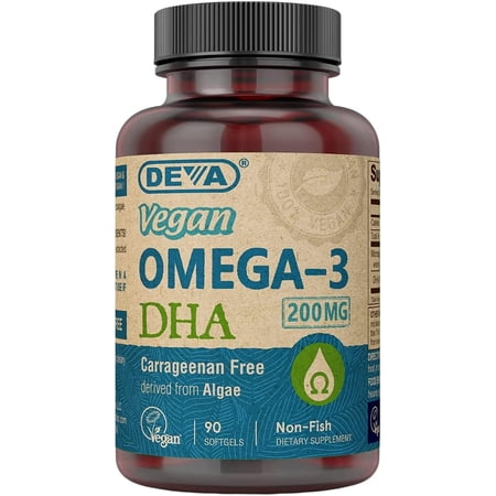 Deva Vegan Omega-3 DHA Softgels, 90 Ct