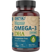 Deva Vegan Omega-3 DHA Softgels, 90 Ct