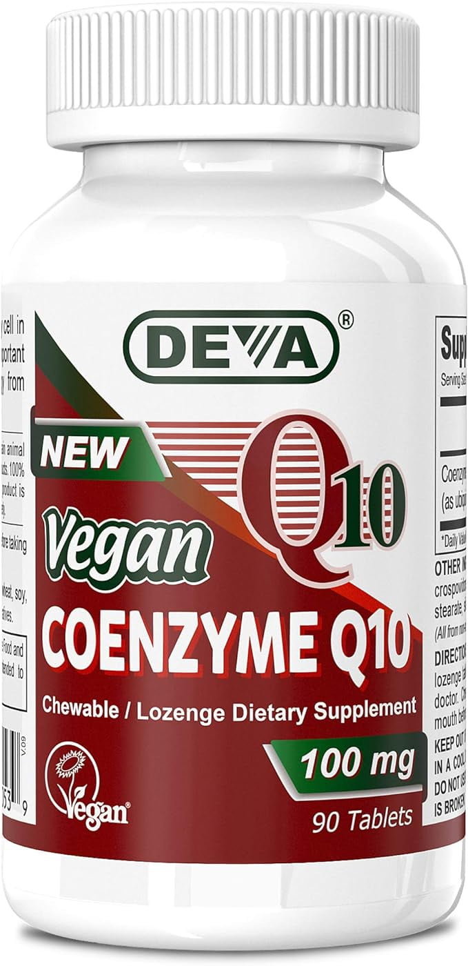 Deva Vegan Vitamins Coenzyme Q10 100 Mg, 90 Count